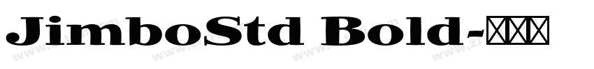 JimboStd Bold字体转换